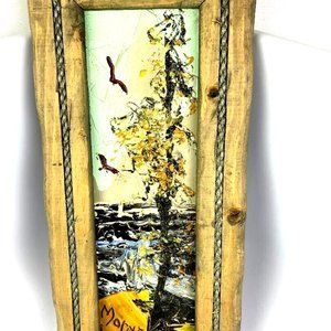 Morris Katz Signed Amazing Original Oil Painting Early Work, Nicely Framed 14x7